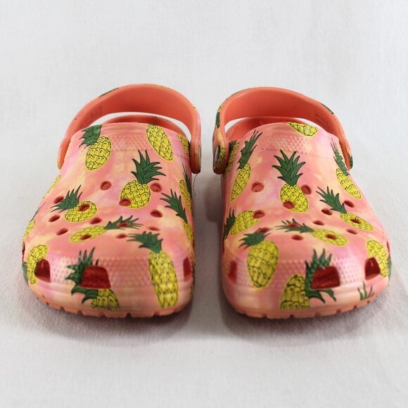 Crocs Classic Retro Resort Clog Womens 7 Mens 5 Pineapple Papaya Print Shoes - Picture 3 of 9